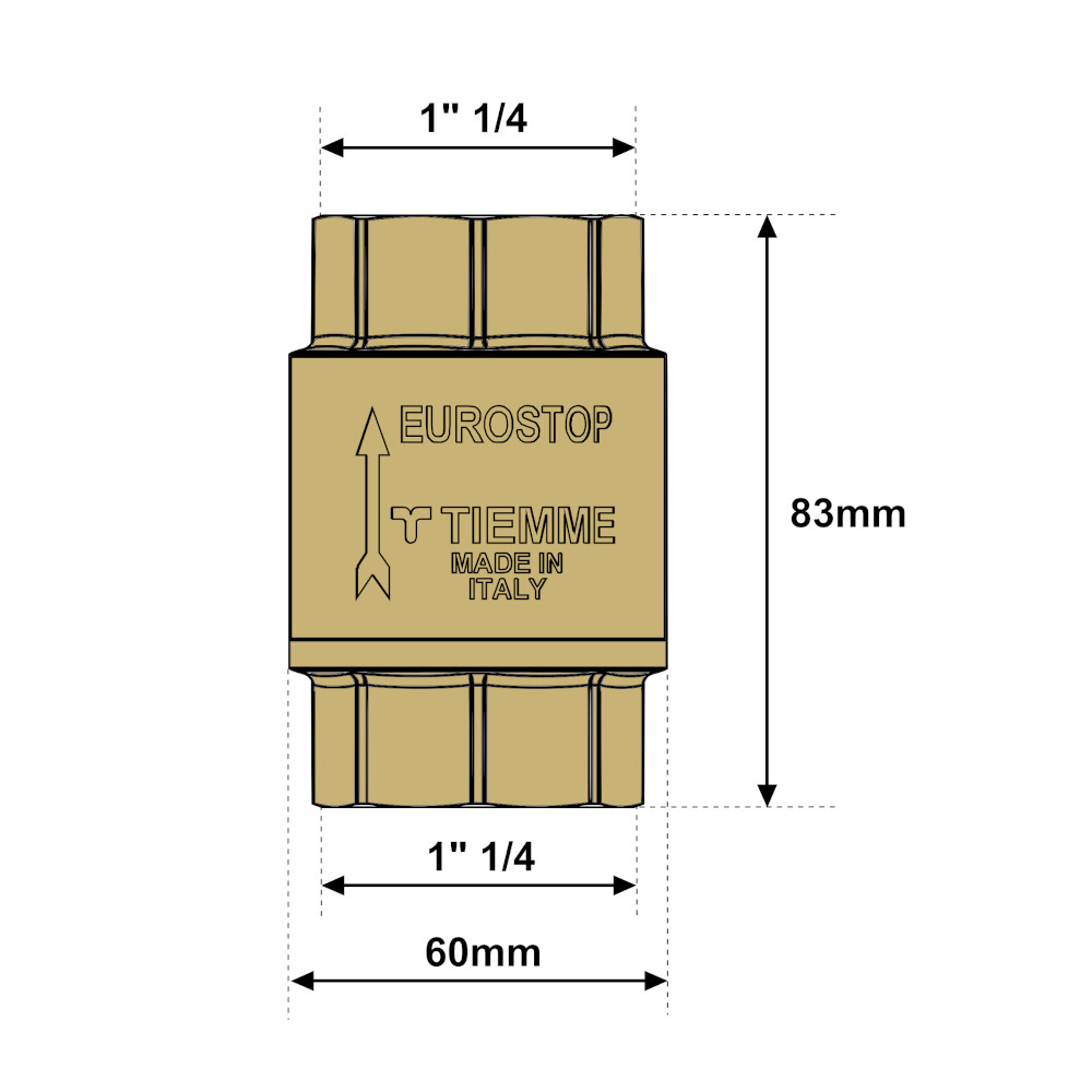 Valvola Di Ritegno Eurostop 1″ 1/4 Tiemme Valvola Di Ritegno Eurostop 1" 1/4 Tiemme - immagine 2